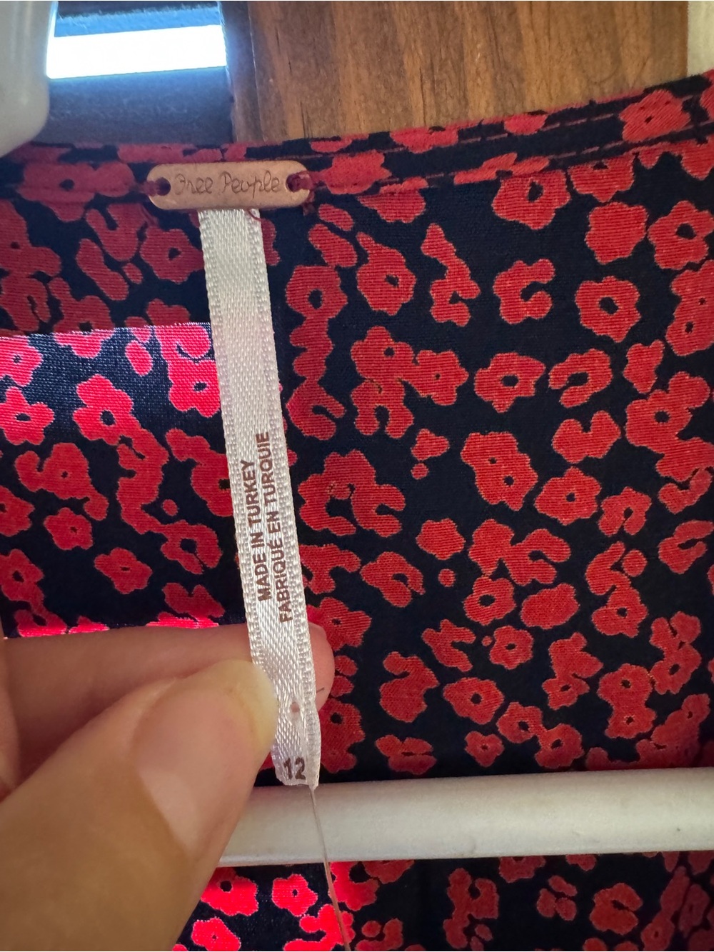 Free People Kinsley Red Floral Wrap Mini Dress - Picture 7 of 8